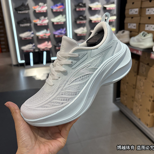 安踏叶子轻量女跑鞋2025夏季新款厚底增高舒适运动鞋子122525535