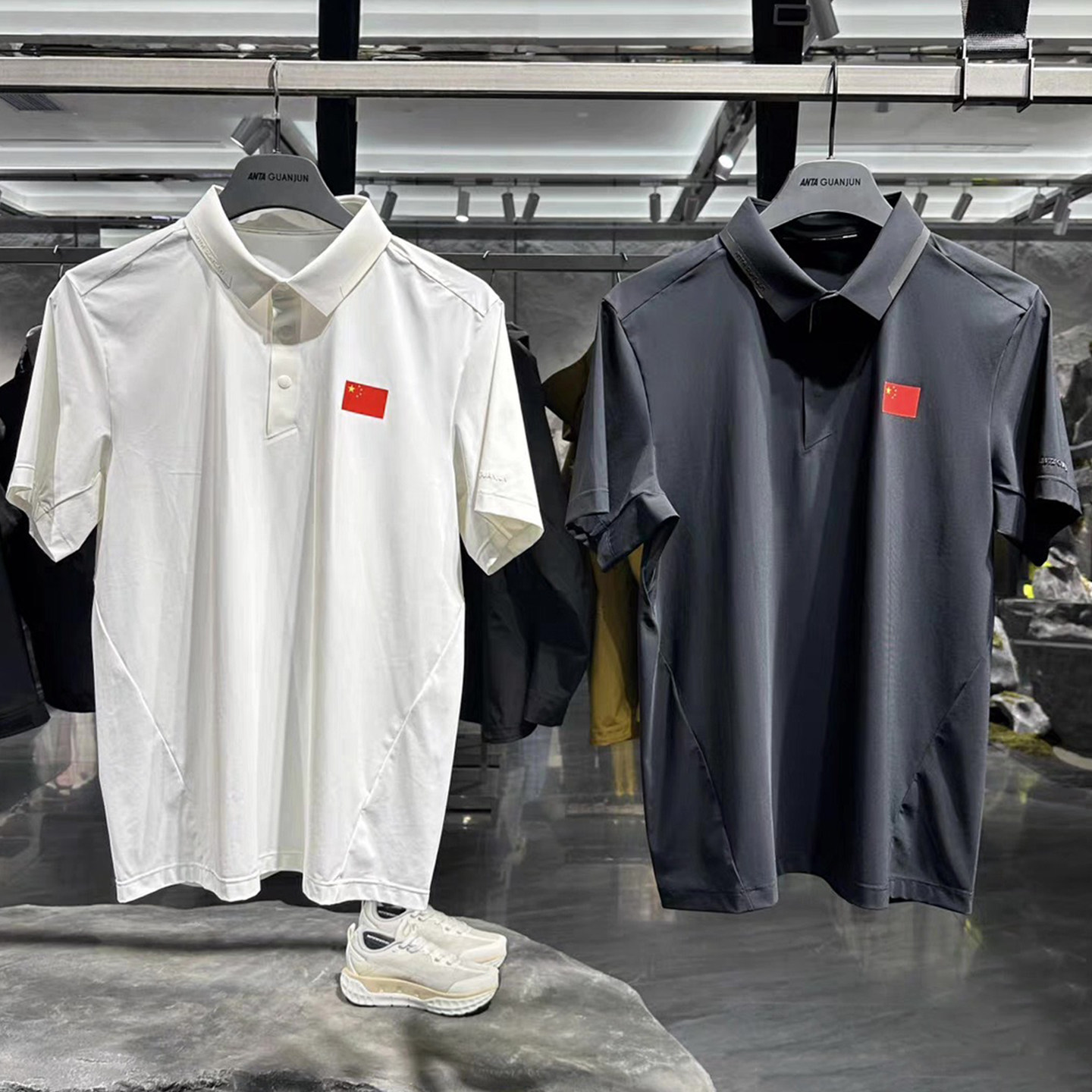 安踏冠军全天候男服2026夏冰肤再生尼龙上衣短袖POLO杉152630101