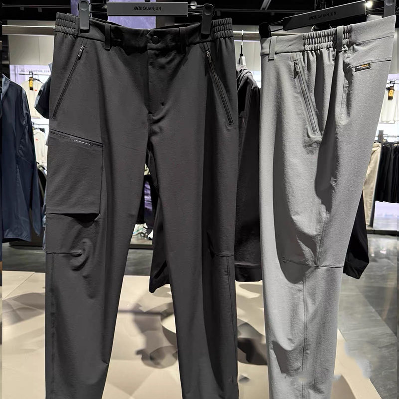 安踏冠军户外系列防泼水专业徒步登山男子梭织运动长裤152530513