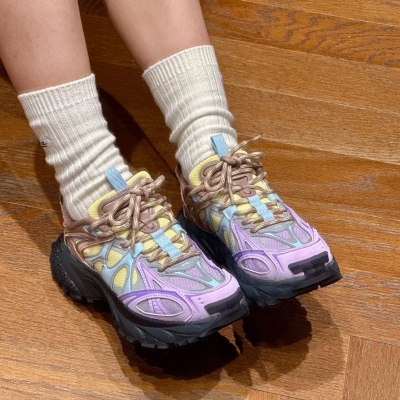 安踏SV Zigzag户外机能潮流老爹鞋女2025春秋款休闲鞋112538807VS