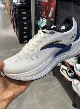 安踏旅步PG7跑鞋男鞋2024秋季新款缓震轻质透气网运动鞋112435546