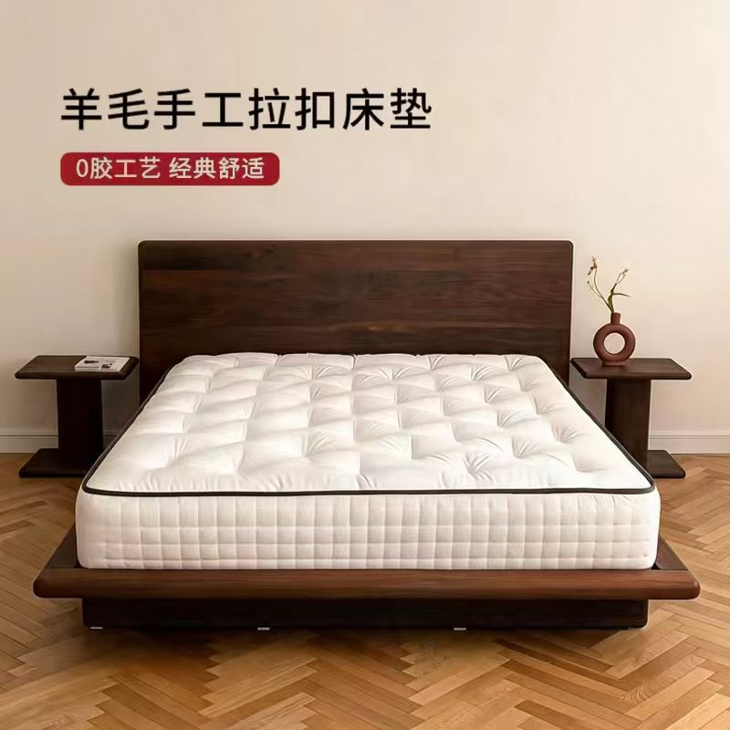 纯手工拉扣马尾毛驼绒羊毛床垫
