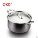 德国工艺 不锈钢锅汤锅三层加厚锅具电磁炉通用火锅双耳汤锅炖锅
