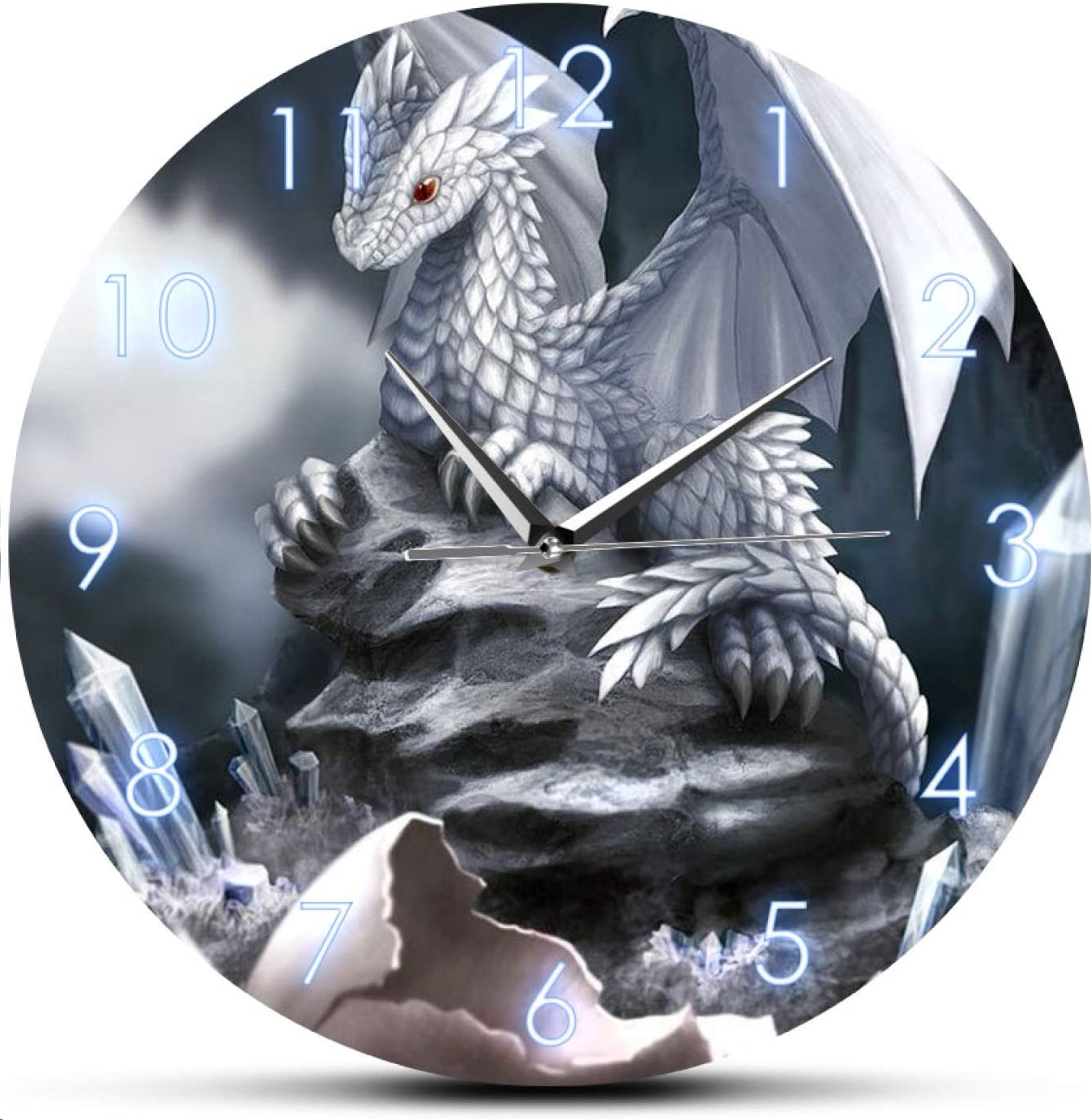 冰龙蛋孵化超大号挂钟创意钟表挂墙网红时钟表盘diy来图定制座钟