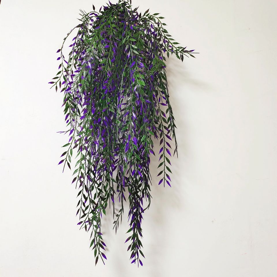 壁挂塑料藤条树叶橱窗仿真绿植