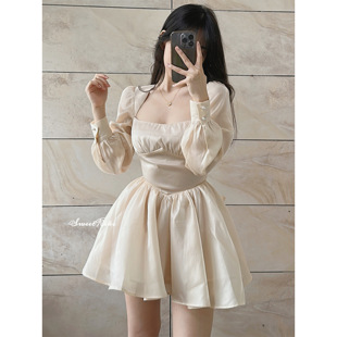 SweetKiki 原创|浮光流金 蝴蝶结鎏金纱生日气质性感收腰蓬蓬短裙