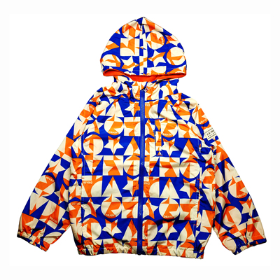 乐天BABY*2-14岁男童桔彩化纤薄绒春秋双层防风拉链衫外套风衣