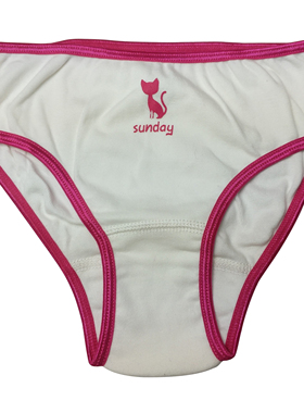 外贸美单gymboree*3-5岁女童白色猫咪全棉高腰三角内裤短裤