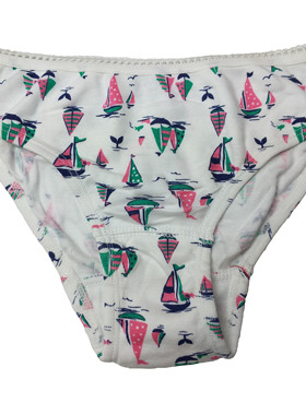 外贸美单gymboree*3-5岁女童白色帆船全棉高腰三角内裤短裤