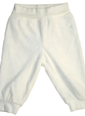 乐天BABY*外贸欧单 3-24个月白色五星天鹅绒长裤单裤护肚裤护脐裤