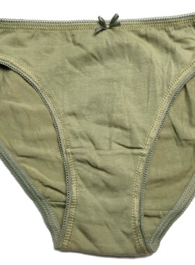 外贸*S码女大童女士军绿中低腰全棉三角内裤短裤