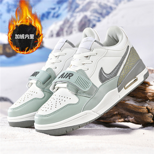 aj312男鞋秋冬季加绒保暖棉鞋中大童学生3l2板鞋运动鞋女款篮球鞋