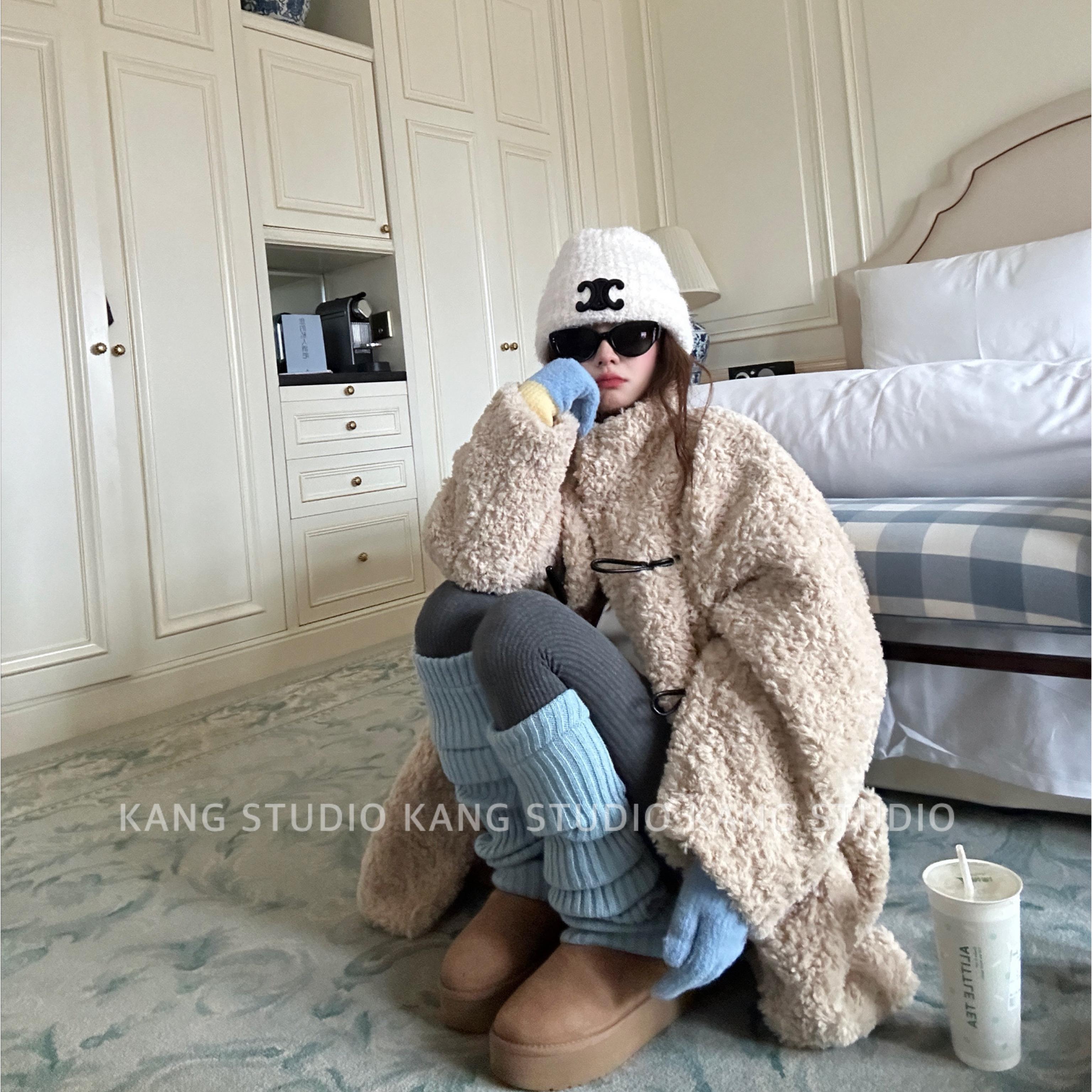 超厚实的长款羊毛卷大衣