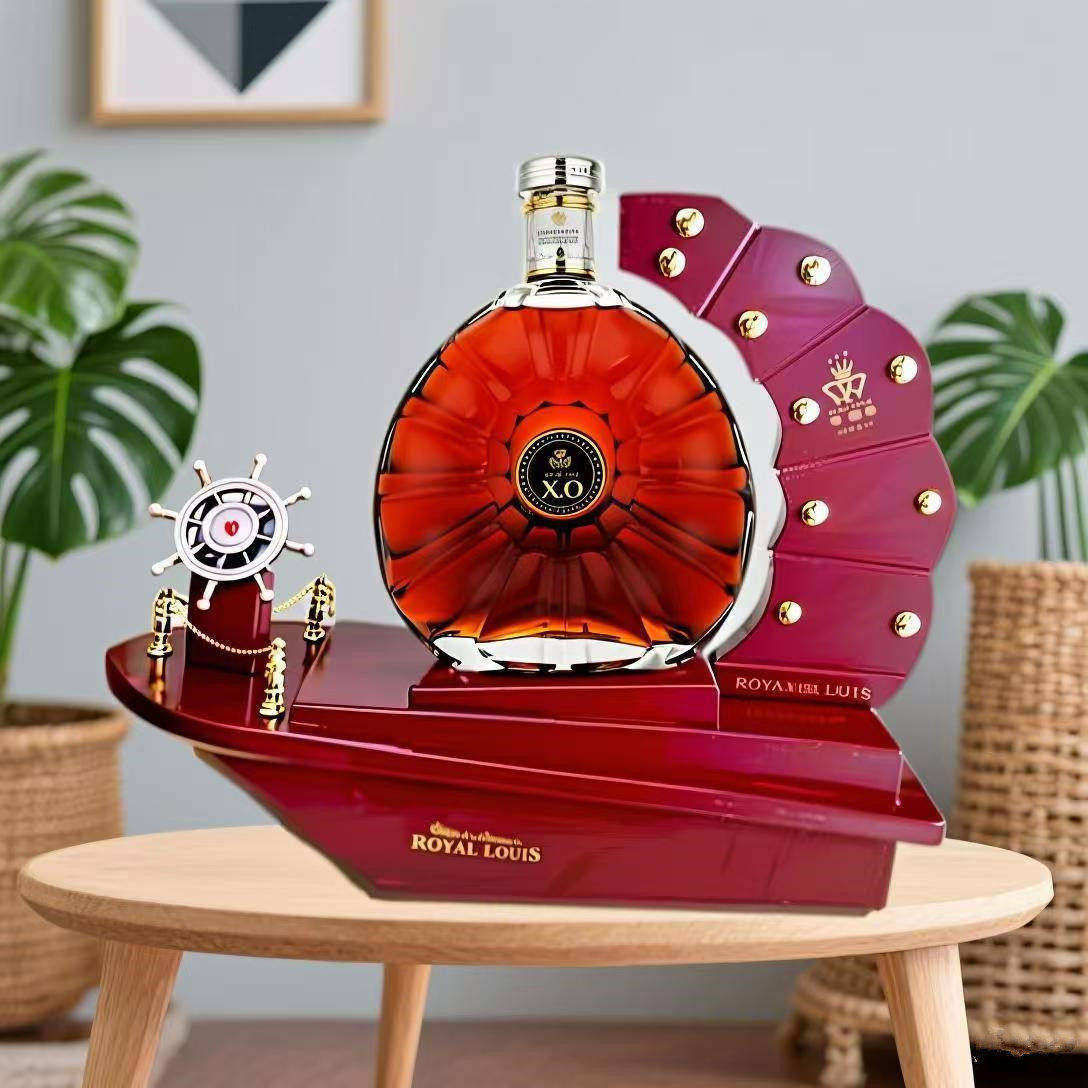 专柜促销皇家路易xo法国进口原液白兰地洋酒小和谐号礼盒装1500ml