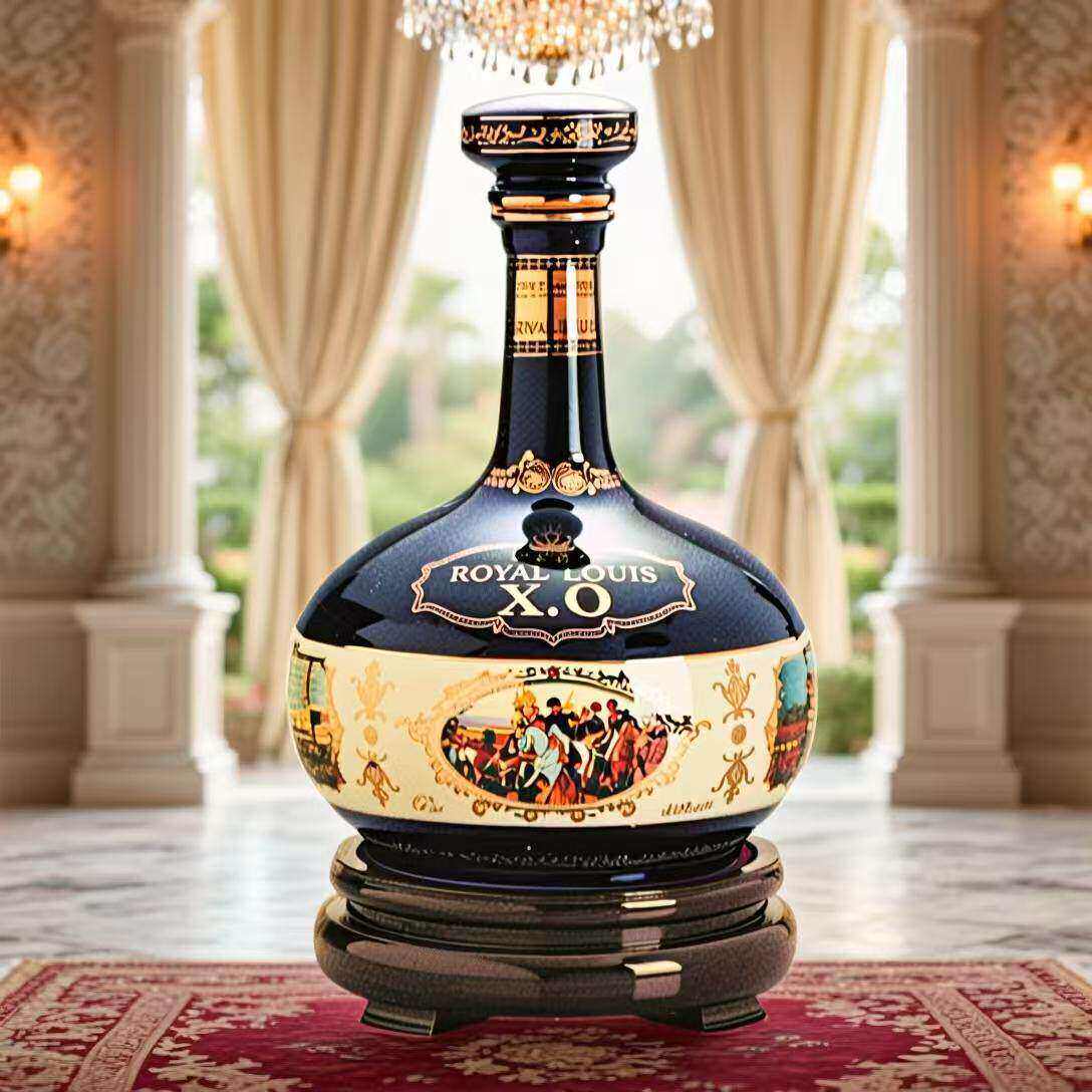 专柜促销ROYAL LOUIS皇家路易XO白兰地大瓶洋酒6L彩绘烈酒礼盒装
