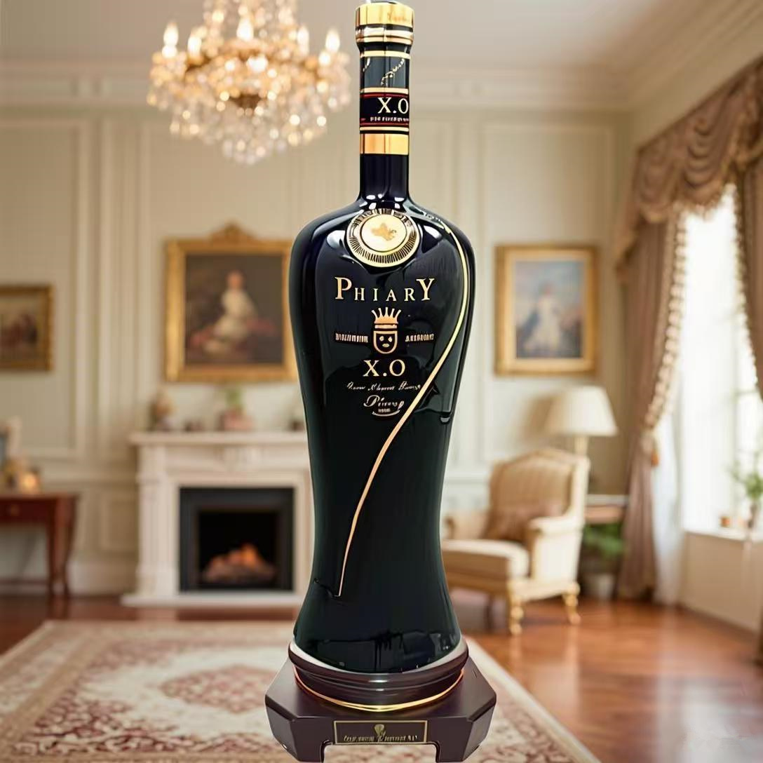 收藏送礼30L法国原酒进口洋酒白兰地菲亚利XO60斤蓝陶瓷瓶洋酒