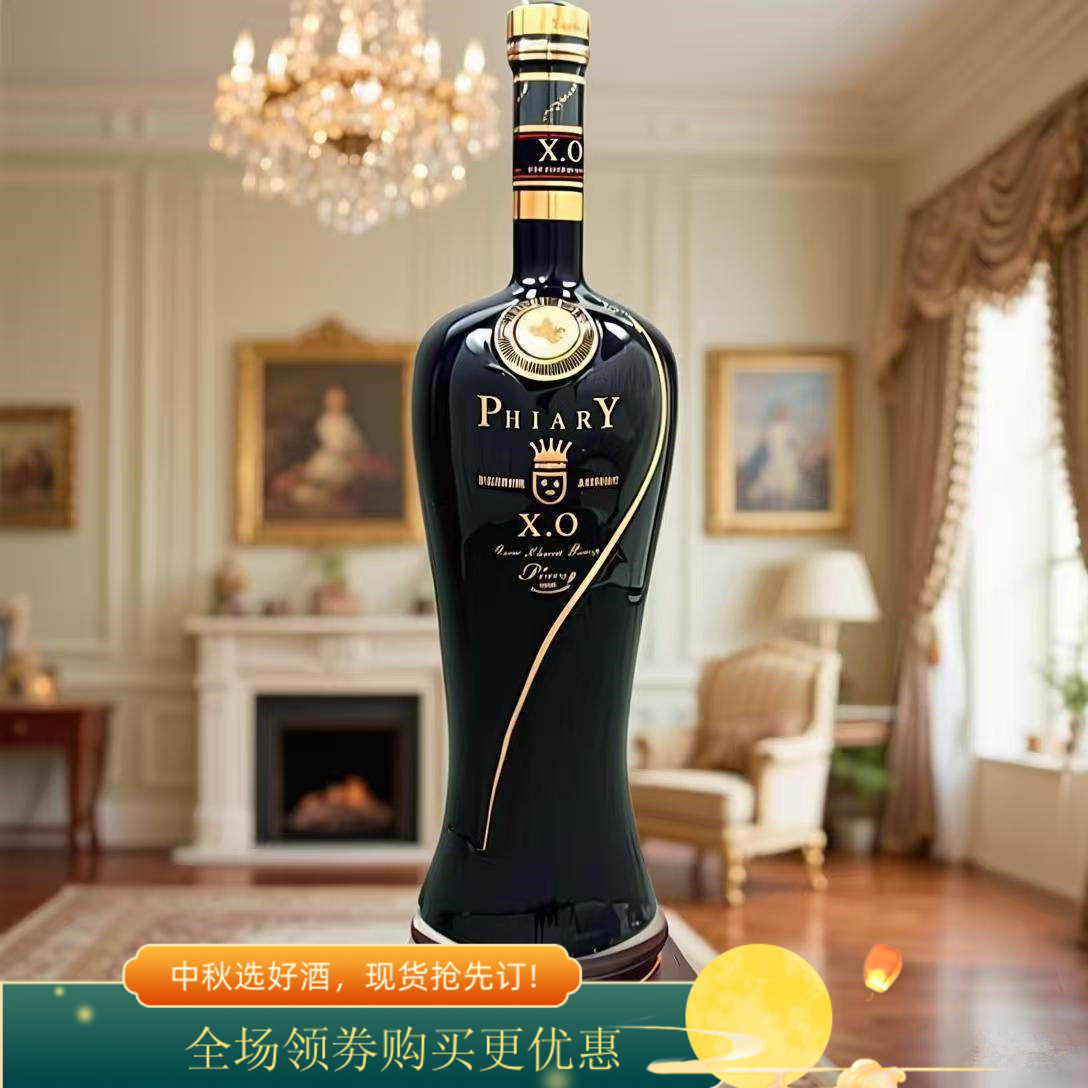 收藏送礼30L法国原酒进口洋酒白兰地菲亚利XO60斤蓝陶瓷瓶洋酒