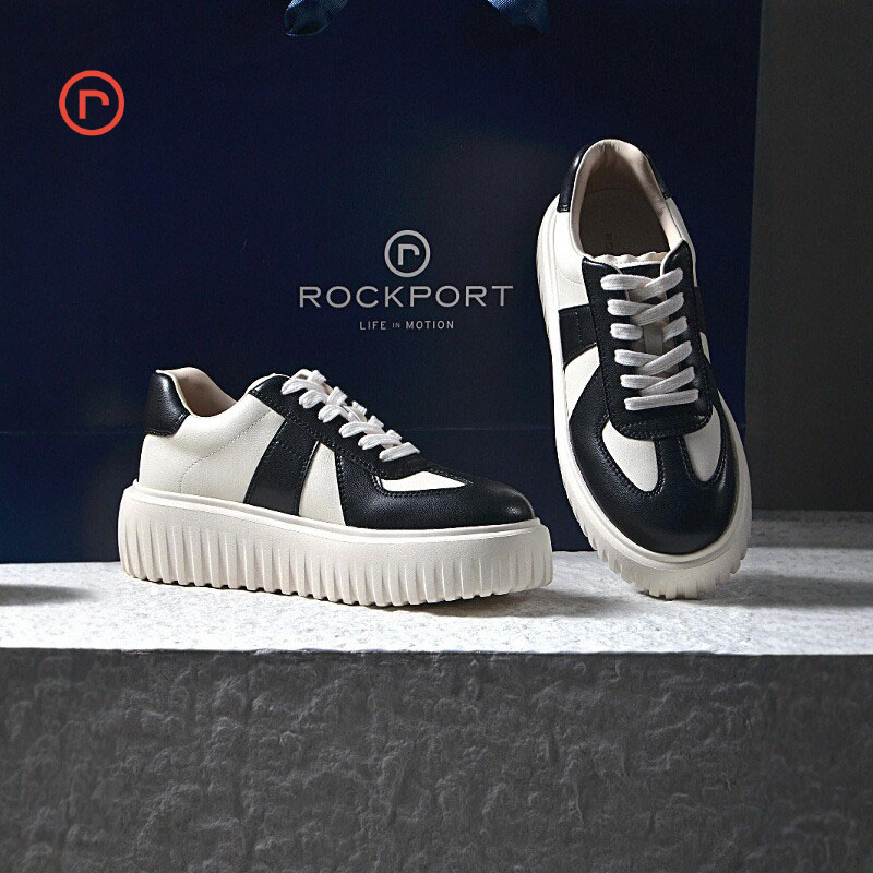 Rockport/乐步德训鞋女鞋子春秋季新款休闲鞋阿甘鞋厚底运动板鞋