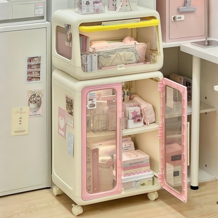 多巴胺移动收纳柜学生卧室写字台桌下工位书本文具收纳推车置物架