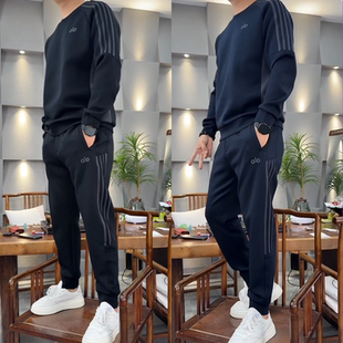 冬季新款轻奢舒适休闲运动套装高品质保暖卫衣直筒版卫裤时尚套装