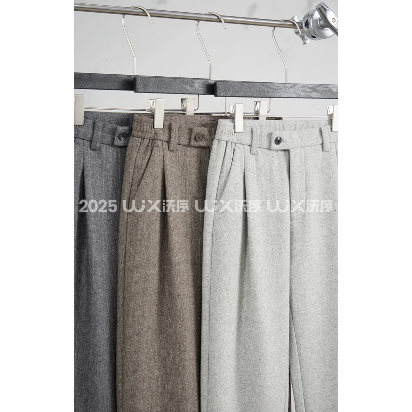 冬季上新轻奢简约老钱风男士纯色百搭舒适休闲裤个性气质直筒西裤