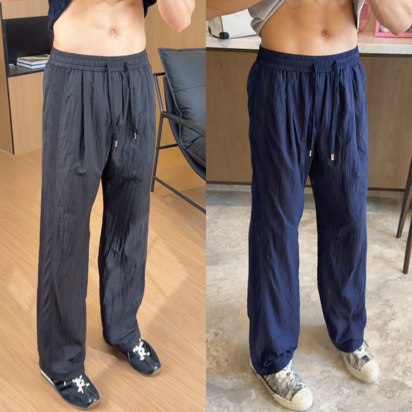 休闲裤子男款夏季薄款男士直筒裤百搭清凉透气运动宽松阔腿长裤男