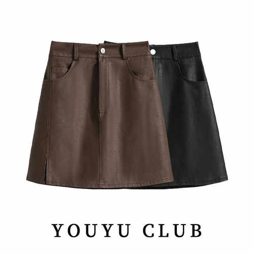胖mm小皮裙秋季半身裙