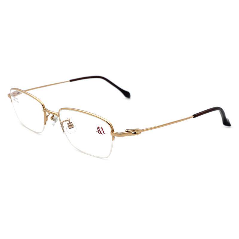AibyAmani爱阿玛妮眼镜框时尚优雅纯钛近视镜架超轻半框女士AT052
