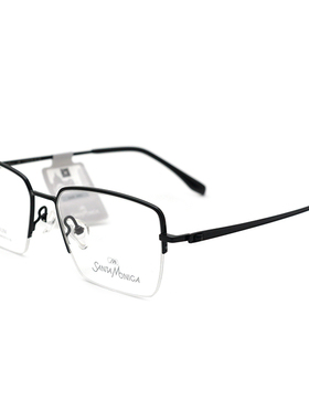SANTAMONICA圣曼尼加近视眼镜框男女半框钛架配度数防蓝光SM52013