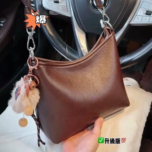 慵懒风单肩托特包女2025新款