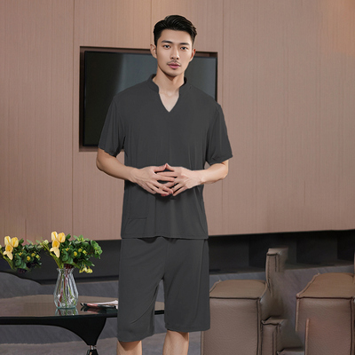 汗蒸服女曲水浴服冰凉丝云丝睡衣桑拿服按摩服男士洗浴家居服兰亭