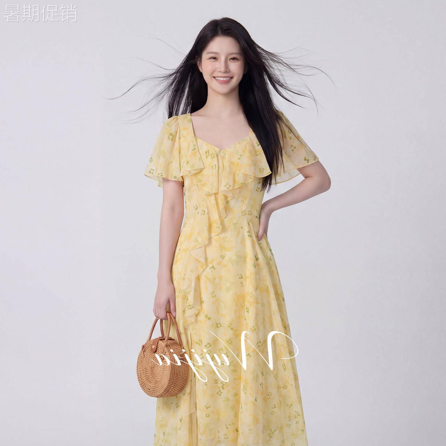 【五季家大尺码】故事的小黄花2连衣裙