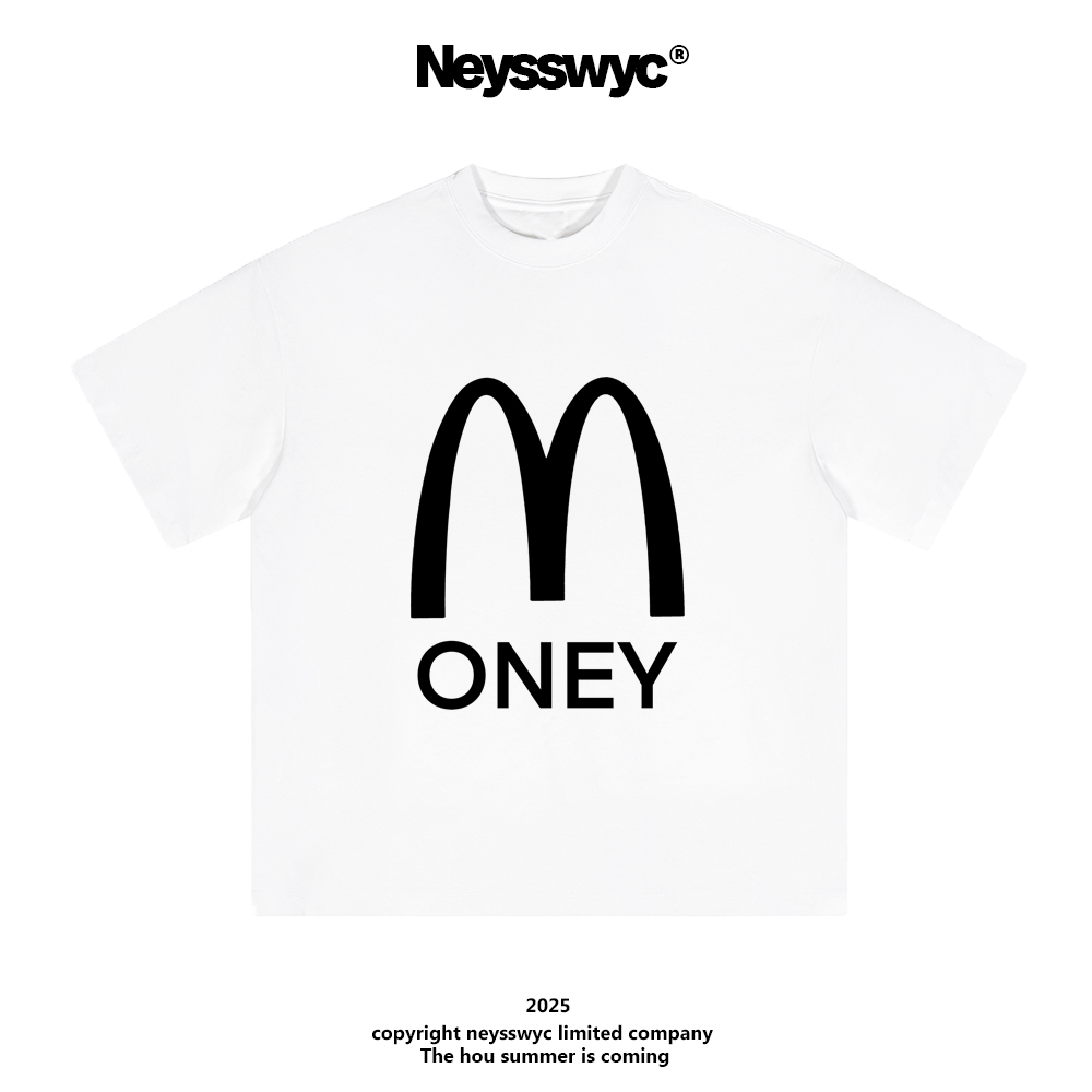 NEYSSWYC 【Money】重磅白宽松百搭夏涂鸦T恤