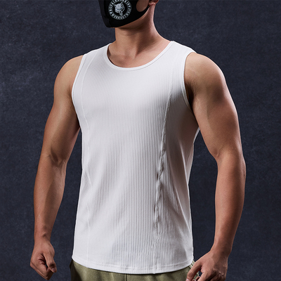 撸铁狼工字瑜伽运动背心无袖健身衣服紧身压缩衣男款坎肩弹力速干