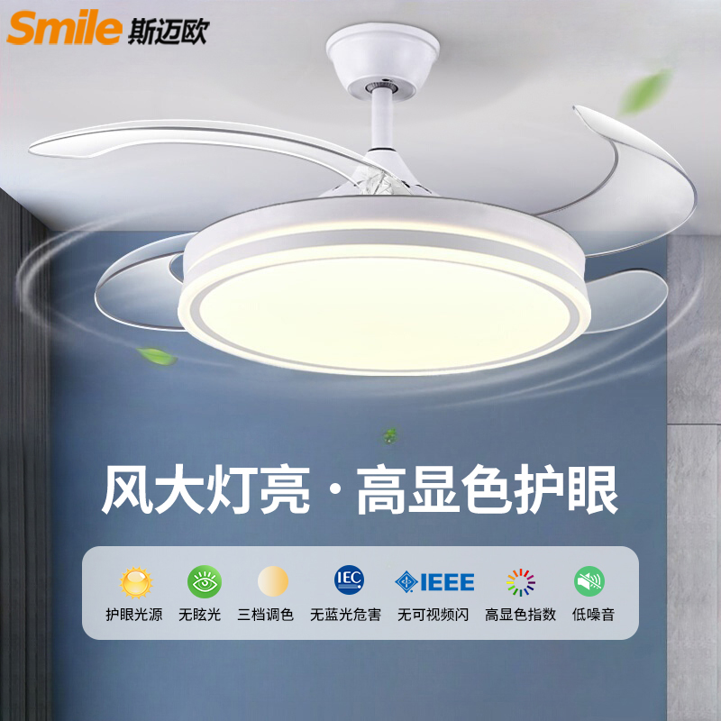 隐形风扇灯卧室新款吊扇灯具家用一体吊灯客厅餐厅电扇灯包安装