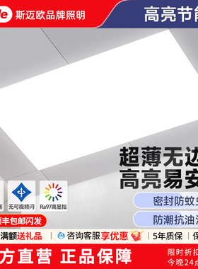 2026集成吊顶led灯卫生间厨房灯铝扣板嵌入式30x30x60平板灯