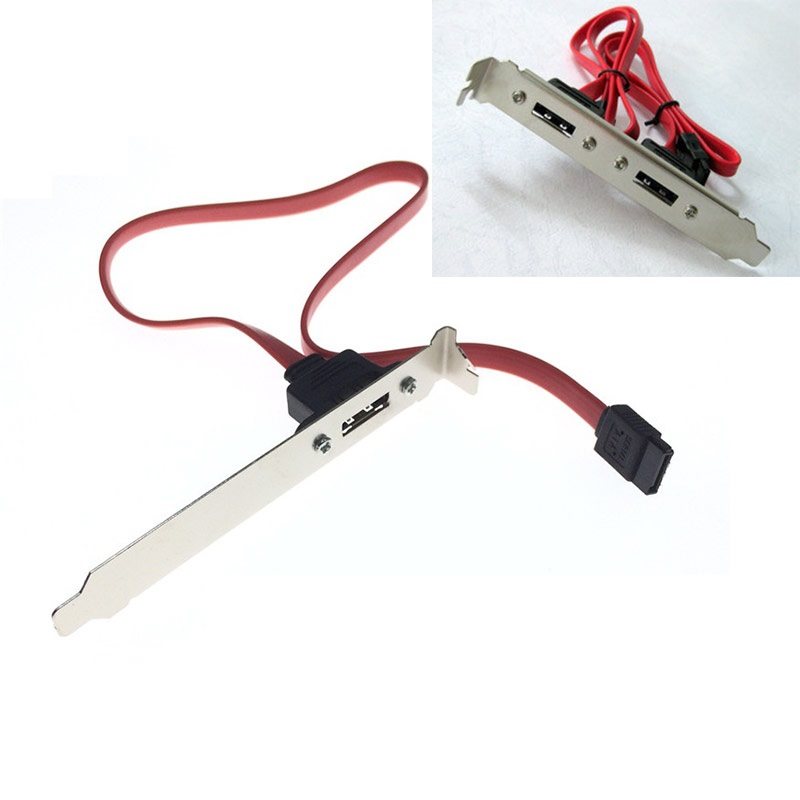 eSATA挡板线PCI SATA转ESATA转接线主机电脑主板机