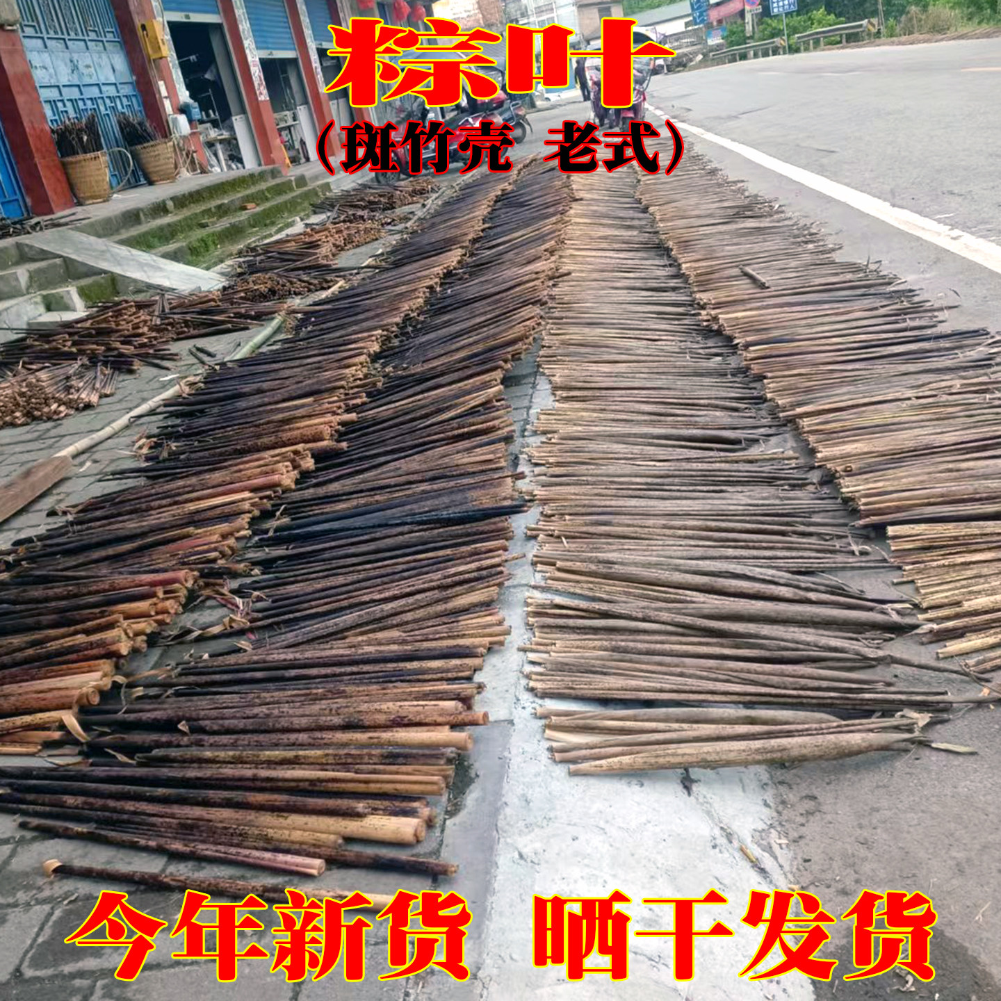 2025新鲜老式传统粽叶斑竹壳竹叶干粽叶黄粑叶封坛子大号天然辅材