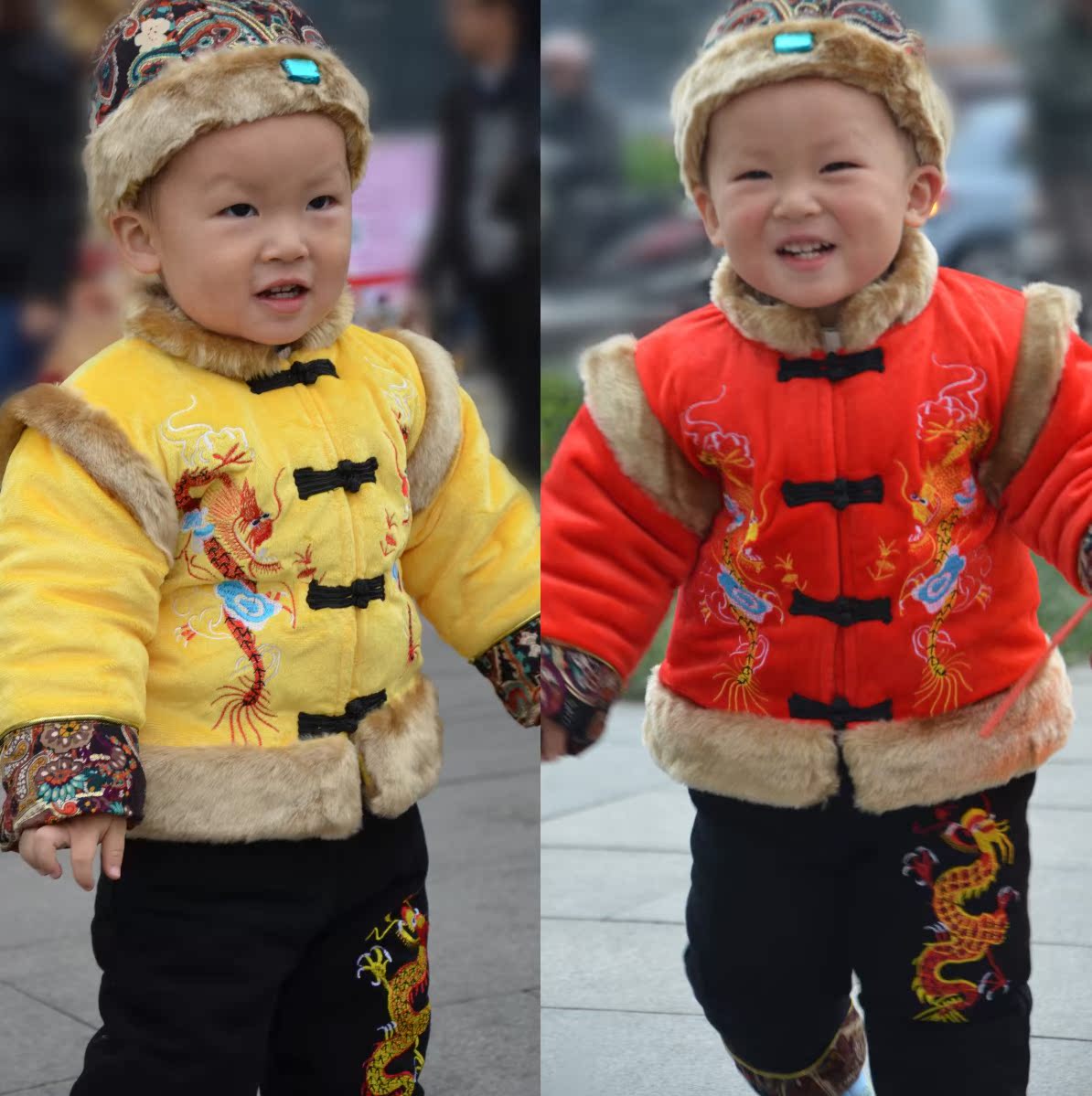 宝宝新年婴儿唐装棉衣冬季婴幼儿童装小孩套装男童宝宝加厚冬装