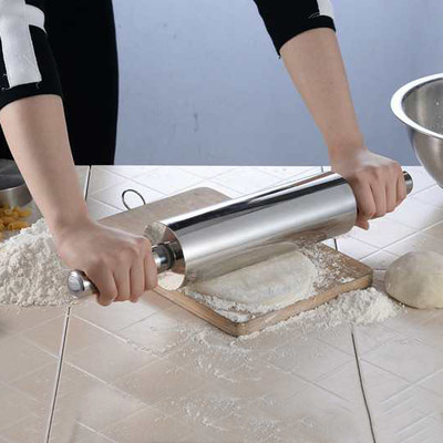 不锈钢走锤压面棒面粉擀面杖