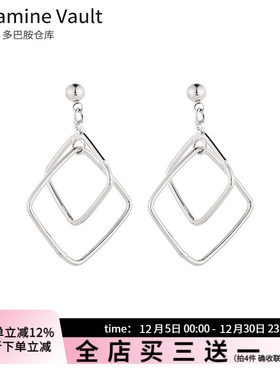 Dopamine Vault」知薇.小众设计耳环女简约几何气质百搭日常耳夹