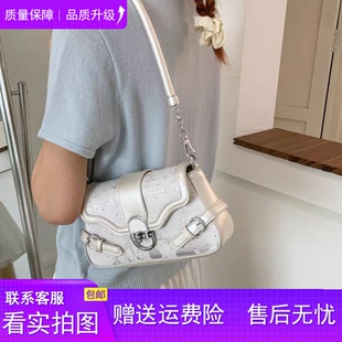 辣妹百搭腋下包女2025复古系列斜跨包女士手提单肩包有质感