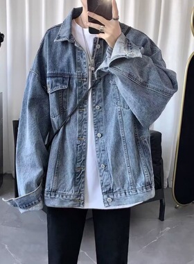 牛仔外套男韩版潮流春季百搭夹克潮牌欧美街头美式褂子