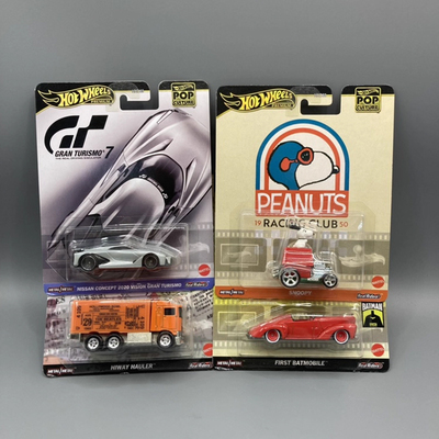 风火轮金标流行文化系 尼桑 蝙蝠侠 史努比胶胎铁底合金车模HXD63