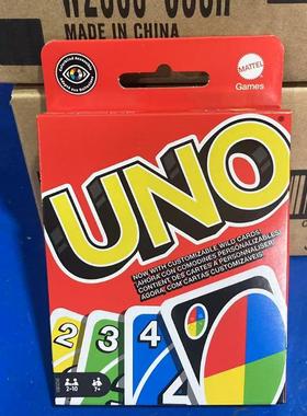 美泰正版 mattel UNO欢乐纸牌 多人互动玩具