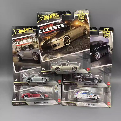 风火轮汽车文化铁底胶胎现代经典法拉利丰田保时捷993合金车FPY86