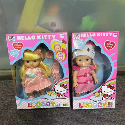 Hello Kitty 凯蒂猫芭蕾粉色小璐宝公主换装可眨眼洋娃娃女孩玩具