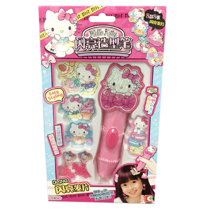 HelloKitty凯蒂猫闪亮造型笔 耳环头发饰装扮女孩过家家玩具50141