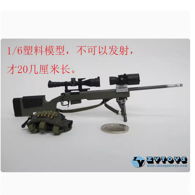 ZYTOYS M40A5 军绿色 狙击 USMC 系列 ZY8024A 兵人1：6模型 - 实物图