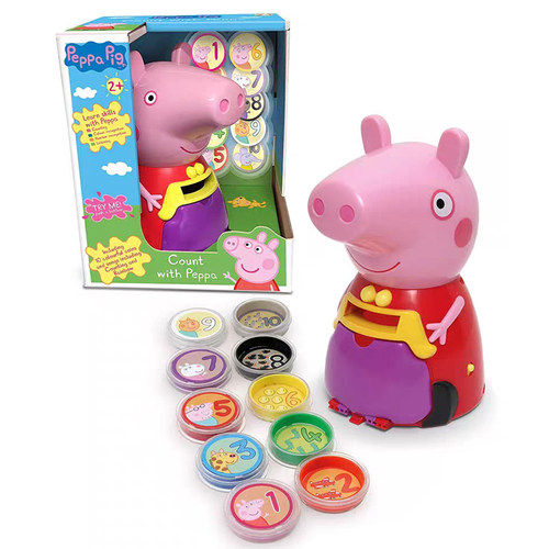 Peppa Pig小猪佩奇学数学佩奇公仔英文发声早教益智玩具数学启蒙
